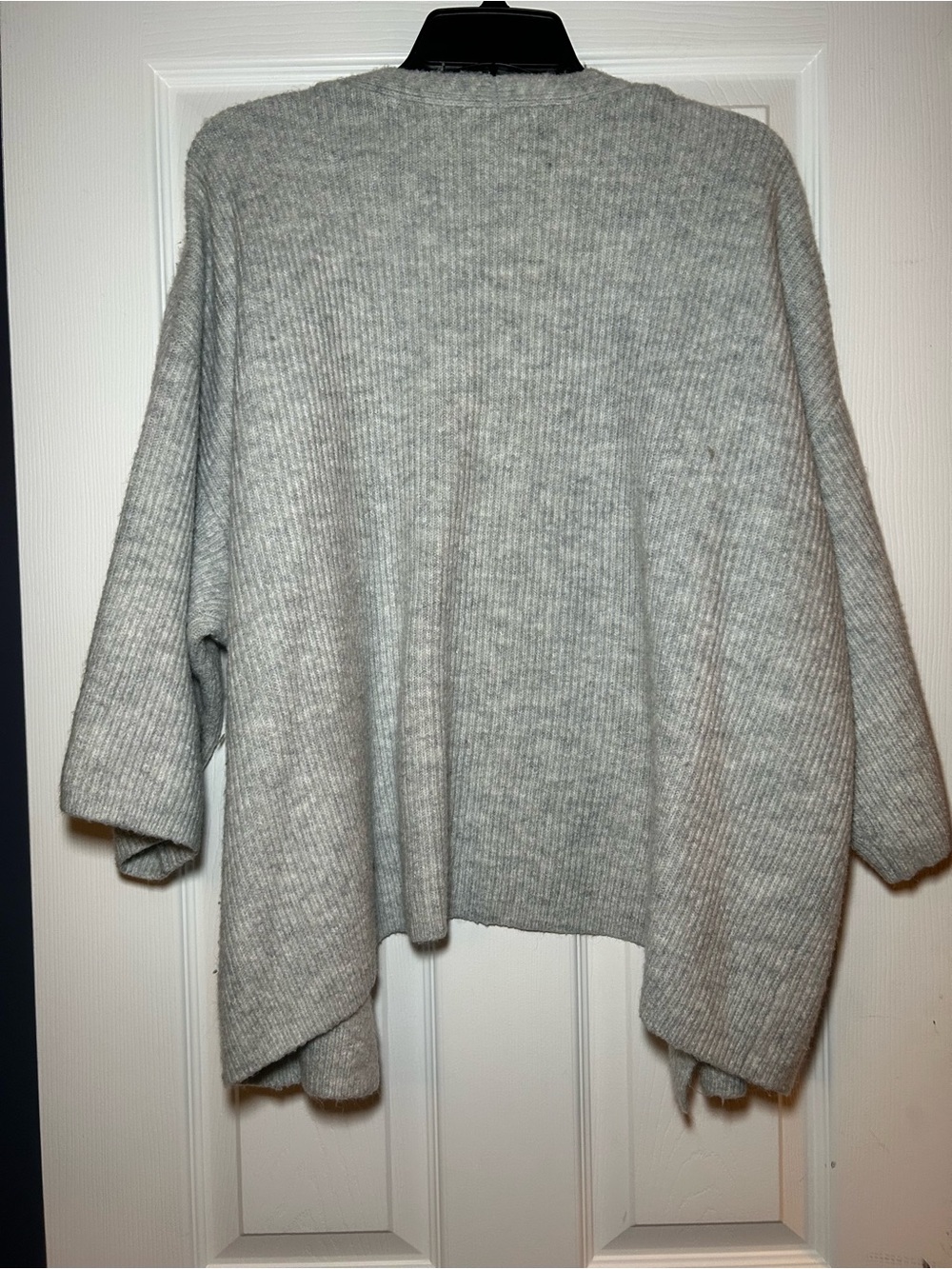 H&M Light Gray Ribbed Open-Front Cardigan - Picture 2 of 4